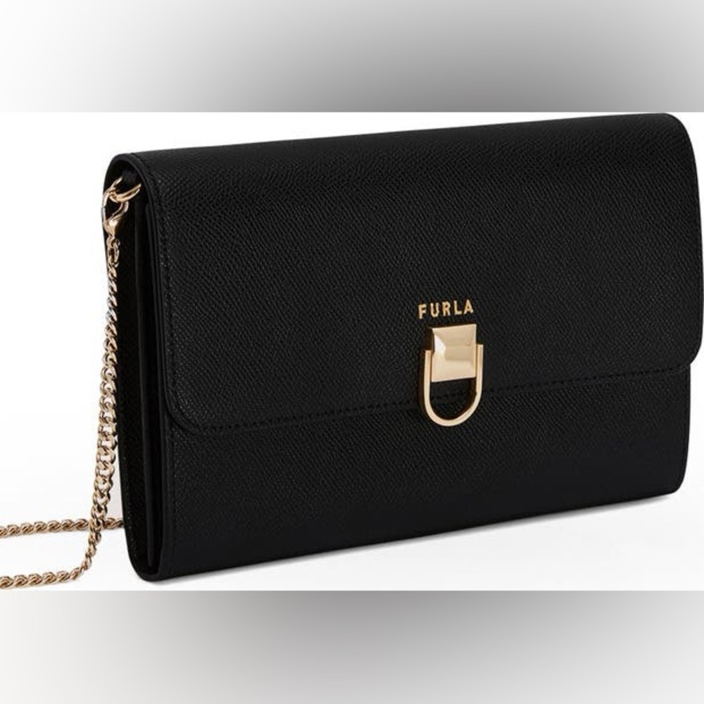 Furla black crossbody bag